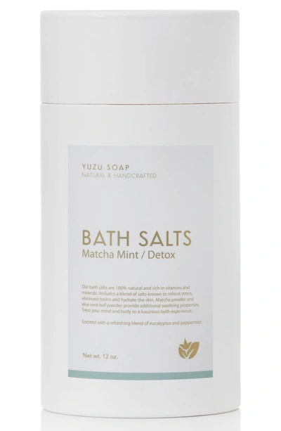 Yuzu Soap Bath Salts Tube In Matcha Mint