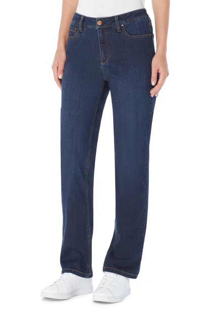 Jones New York Lexington Straight Leg Denim Jeans In Indigo Wash