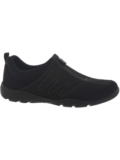 Easy Spirit Be Strong Front Zip Slip-on Sneaker In Black