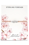 Sterling Forever Birth Flower Bracelet In Silver- March