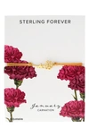 Sterling Forever Birth Flower Bracelet In Gold- January