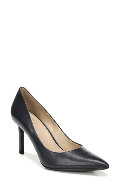 Naturalizer Anna Pointed Toe Pump In Inky Navy Leather