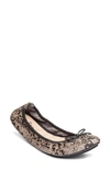 Me Too 'halle 2.0' Ballet Flat In Cool Grey Calf Hair