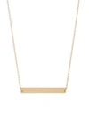 Knotty Bar Necklace In Gold