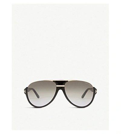 Tom Ford Womens Black Grey Dimitry Aviator Sunglasses