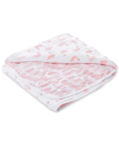 Aden By Aden + Anais Kids'  Baby & Toddler Girls Swans Printed Cotton Blanket In Pink