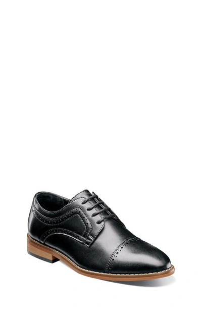 Stacy Adams Kids' Toddler Boys Dickinson Cap Toe Oxford Shoes In Black