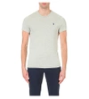 Ralph Lauren Logo-embroidered Cotton-jersey T-shirt In Black