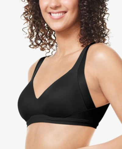 Warner's Warners No Side Effects Underarm And Back-smoothing Comfort Wireless Lightly Lined T-shirt Bra Ra223 In Black