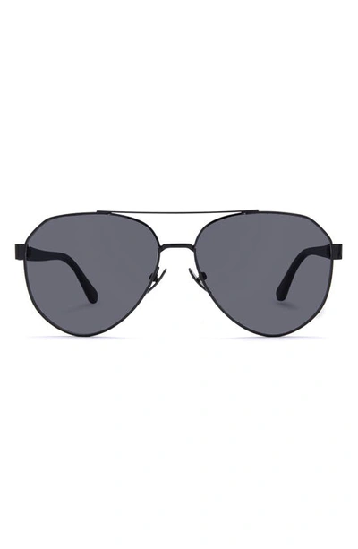 Diff Dash Ii 61mm Aviator Sunglasses In Black/ Grey