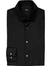 Hugo Boss Slim-fit Cotton Shirt In Black