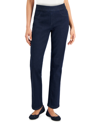 Karen Scott Petite Corduroy Pull-on Pants, Created For Macy's In Intrepid Blue