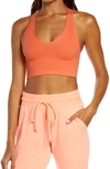 Free People Fp Movement Free Throw Crop Tank In Papaya Punch