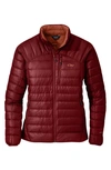 Outdoor Research Helium Water Repellent 800 Fill Down Jacket In Madder