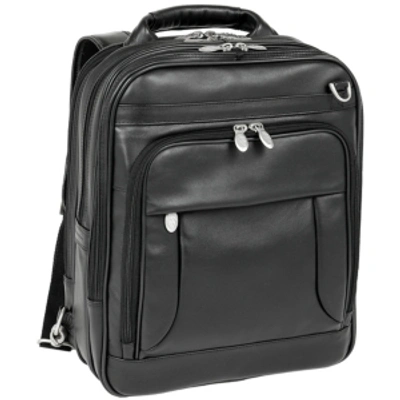 Mcklein Lincoln Park, 15" Three-way Backpack Laptop Briefcase In Black