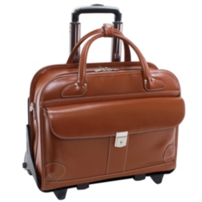 Mcklein Lakewood, 15" Fly-through Checkpoint-friendly Ladies Laptop Briefcase In Brown