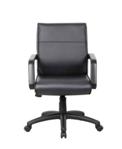 Boss Office Products Mid Back Executive Chair In Black