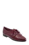 Trotters Lizzie Lace Up Women's Shoes In Black Cherry