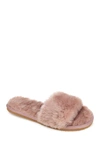 Journee Collection Dawn Faux Fur Slipper In Lavender