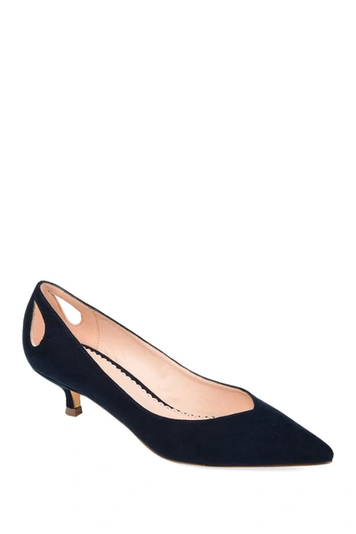 Journee Collection Journee Goldie Kitten Heel Pump In Navy