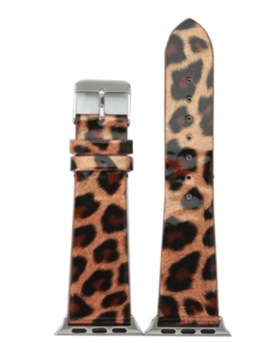Nimitec Glossy Leopard Apple Watch Band In Bronze