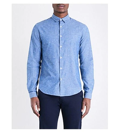 Sandro Eternal Slim Fit Button-down Shirt In Blue