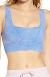 Free People Fp Movement Karma Square Neck Sports Bra In Vintage Blue