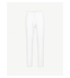 Derek Rose Derek Rose Mens White Basel Stretch-modal Trousers