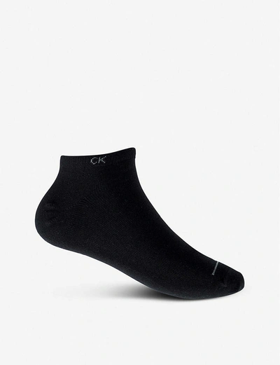 Calvin Klein Mens Black Pack Of Three Casual Socks