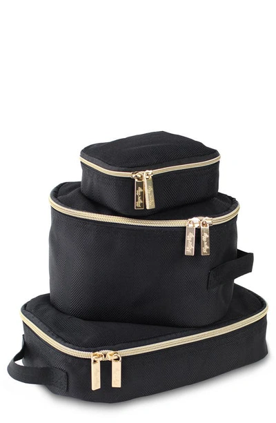 Itzy Ritzy Babies' Set Of 3 Travel Diaper Bags In Black