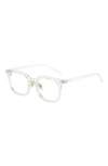 Fifth & Ninth Austin 46mm Blue Light Filtering Glasses In White