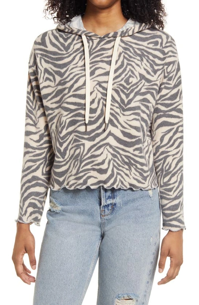 LA LA LAND CREATIVE CO ZEBRA PRINT HOODIE A1487M206JD
