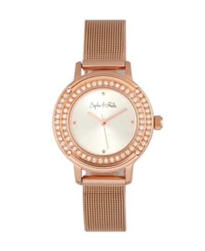 Sophie And Freda Quartz Cambridge Alloy Watches 28mm In Rose Gold