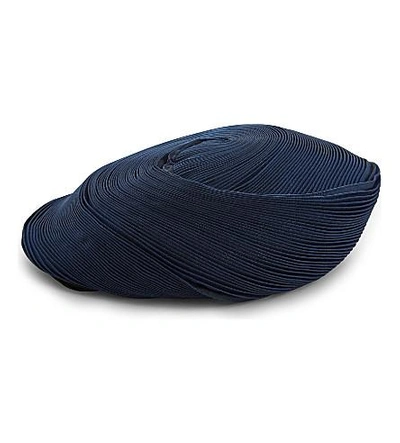 Issey Miyake Orbit Pleated Hat In Black X Grey