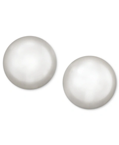 Belle De Mer Pearl Earrings, 14k Gold Cultured Freshwater Pearl Stud Earrings (5-1/2mm) In White