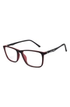 Fifth & Ninth Boston 56mm Blue Light Filtering Glasses In Red/ Black