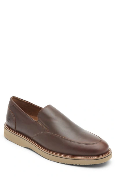 Dunham Clyde Leather Venetian Loafer In Saddle Brown