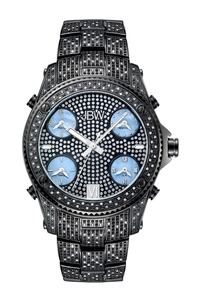 Jbw Men's Jet Setter Diamond (2 Ct.t.w.) Black Ion-plated Stainless Steel Watch