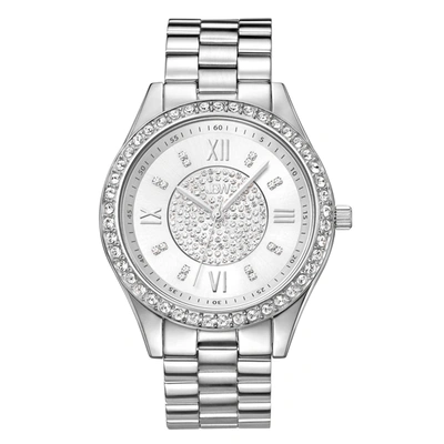 Jbw Women's Mondrian Jewelry Set Diamond (1/6 Ct.t.w.) Stainless Steel Watch In Silver