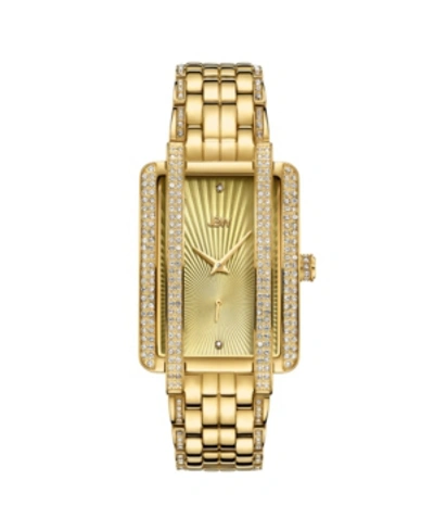 Jbw Women's Mink Diamond (1/8 Ct.t.w.) 18k Gold Plated Stainless Steel Watch In Gold / Gold Tone / Yellow