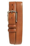 Torino Belts Glazed Leather Belt In Brandy