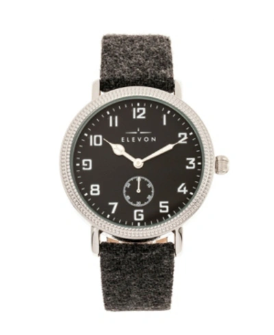 Elevon Men's Northrop Genuine Leather Strap Watch 42mm In Black