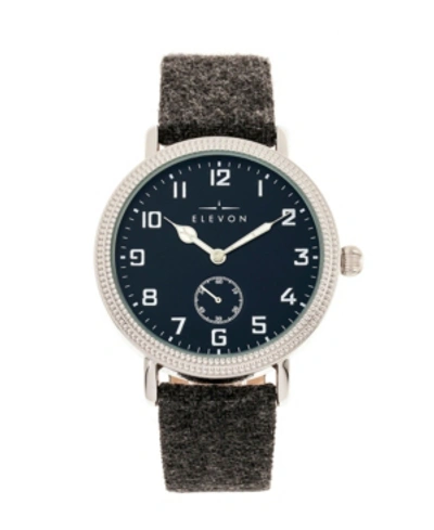 Elevon Men's Northrop Genuine Leather Strap Watch 42mm In Charcoal