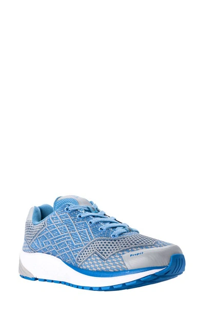 Propét One Lace-up Sneaker In Blue/ Silver Fabric