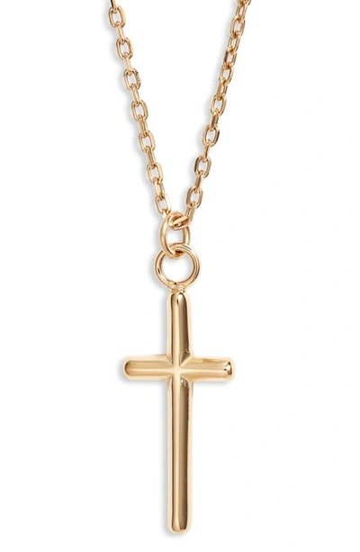 Knotty Cross Pendant Necklace In Gold