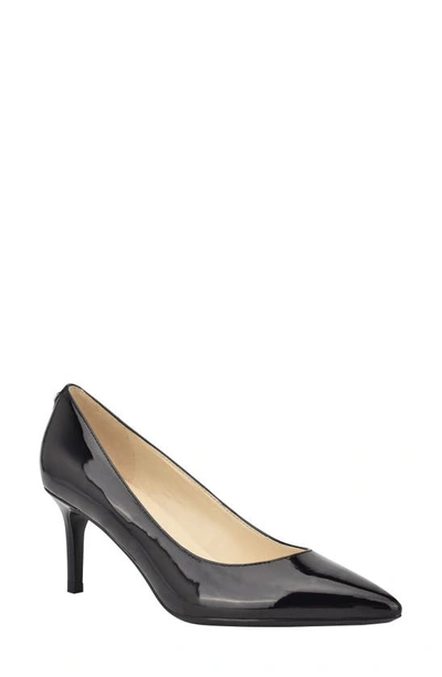 Nine West Dazy 9x9 Pointed Toe Pump In Black Patent