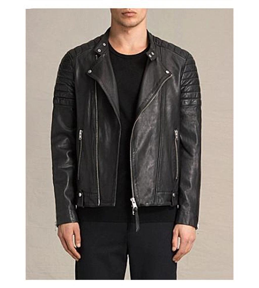 Allsaints Jasper Leather Biker Jacket In Black | ModeSens