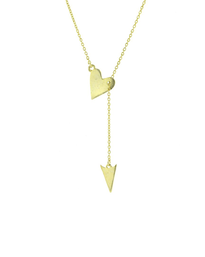Adornia Heart Arrow Lariat Necklace In Gold