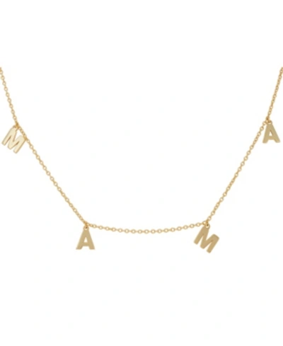 Adornia Mama Shaker Necklace In Metallic Gold