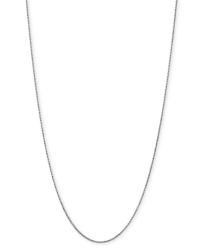 Italian Gold Wheat Link 18" Chain Necklace In 14k White Gold